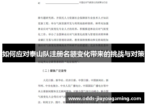 如何应对泰山队注册名额变化带来的挑战与对策